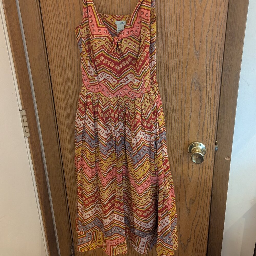 Anthropologie Odille Boho Geometric Multi Color Spring Summer Sun Dress-2